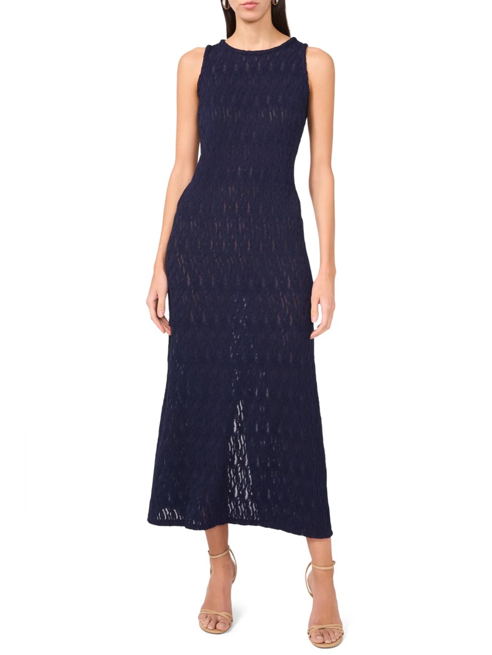 Halogen Textured Sleeveless Maxi Dress